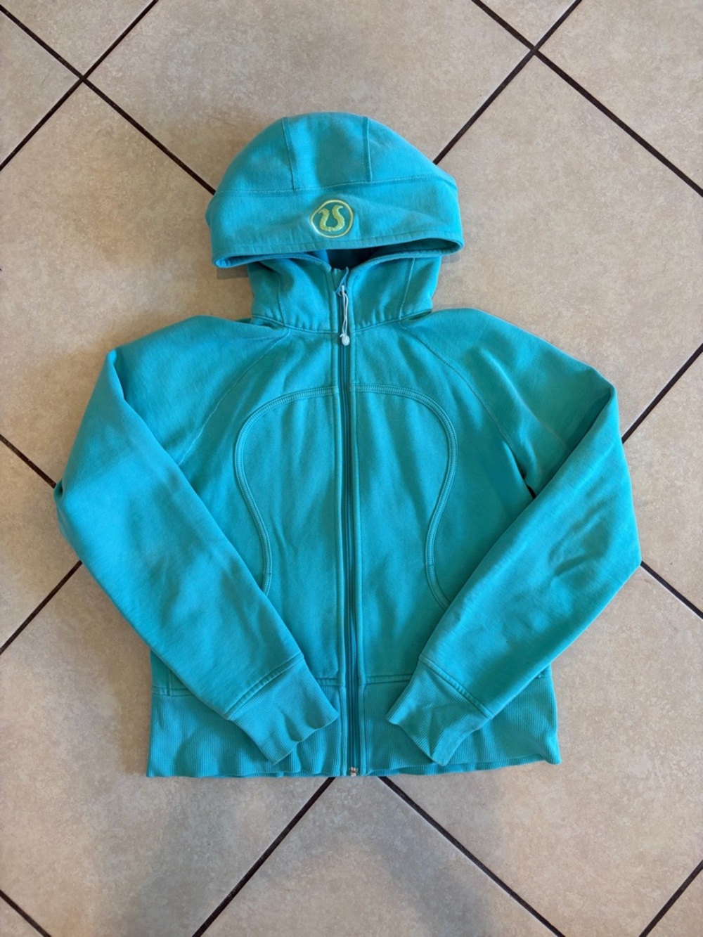 lululemon “scuba” full-zip hoodie in turquoise